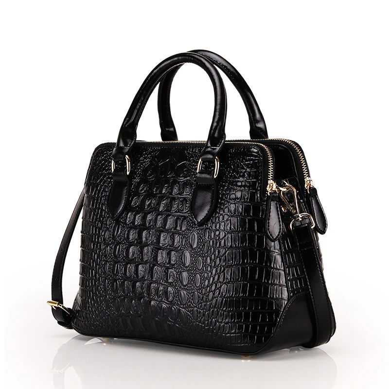 Женская сумка тоут из натуральной кожи с имитацией крокодила|luxury brand women bag|luxury