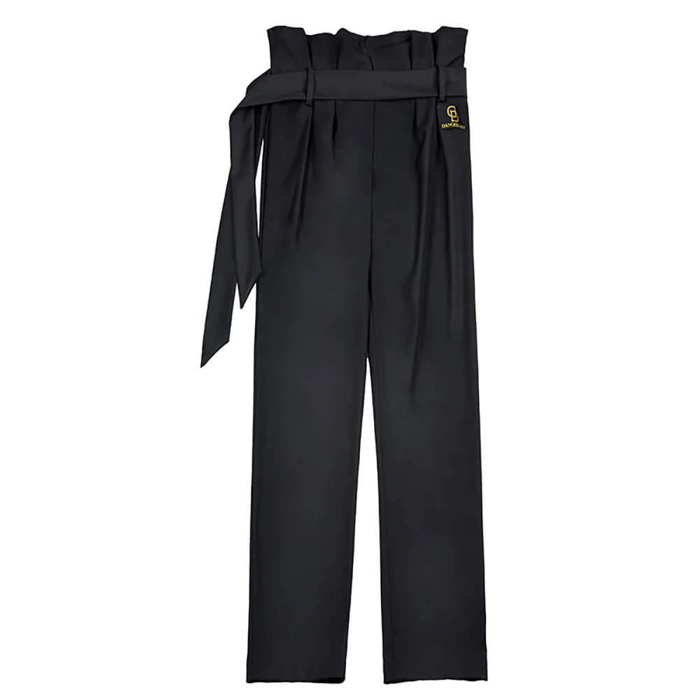 Брюки женские черные для латиноамериканских танцев тренировочные сценические