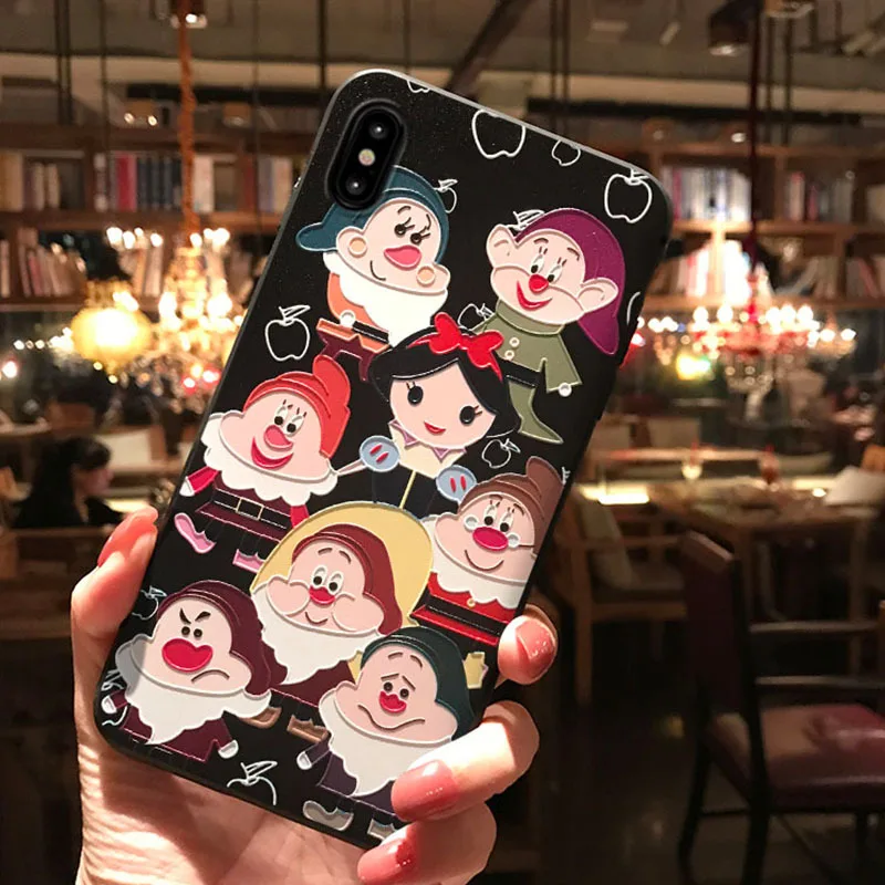 EXTREE Personality Embossed TPU Matte Painting Trend Mobile Phone Case for IPhoneX/8/8plus/7/7plus/6s/6splus/6/6plus |