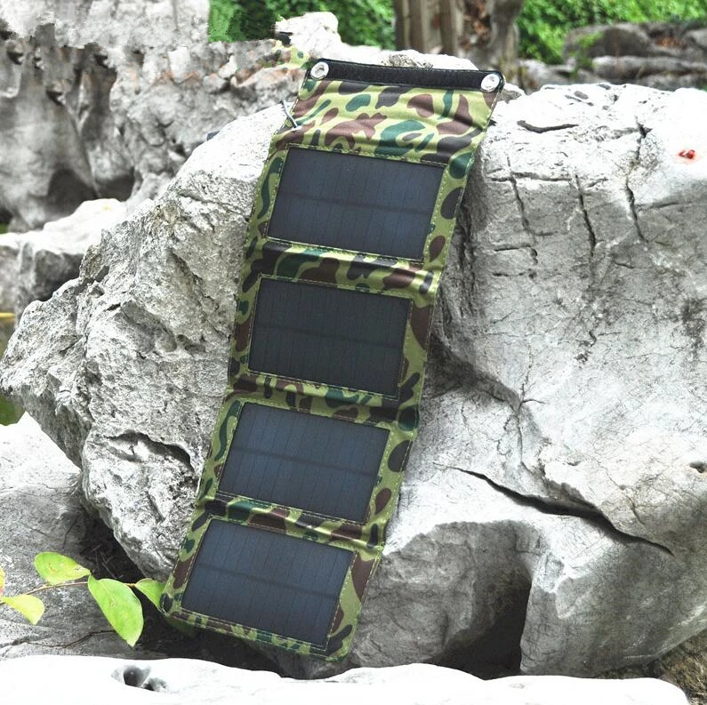 Складная солнечная панель зарядное устройство 7 Вт USB Блок питания для телефона