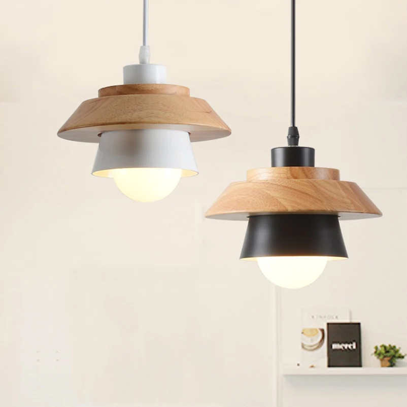 1 Piece Nordic Minimalist Modern Dining Room Restaurant Cafe Pendant Lamp Droplight Wood Meal Hanging Bar Study Office | Лампы и