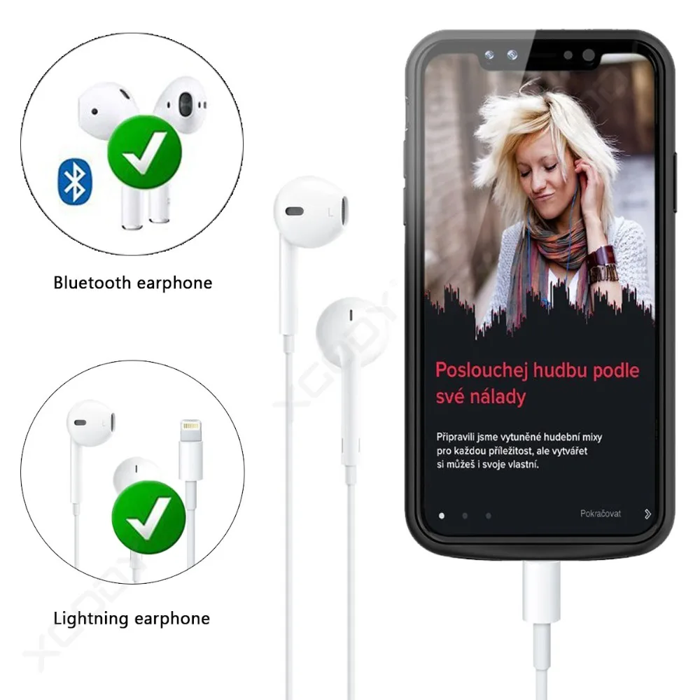 XGODY 3600 мАч смарт-чехол для iphone X ультра тонкий внешний чехол батареи Портативный