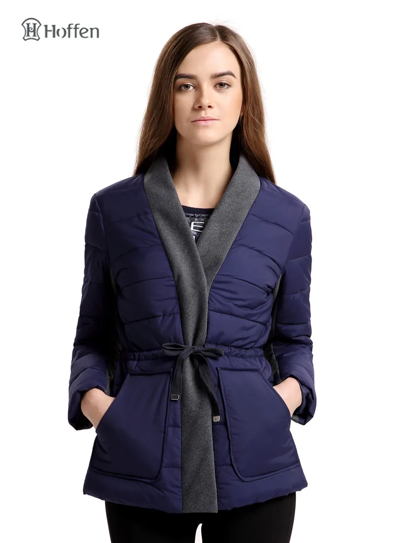 Новое поступление женское повседневное Стеганое пальто с поясом стильное кимоно