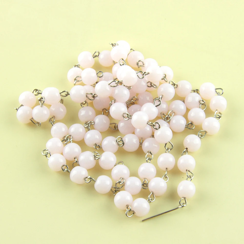 Круглые бусины украшенные хромированными бусинами длина 1 м 5 8 мм|Люстра