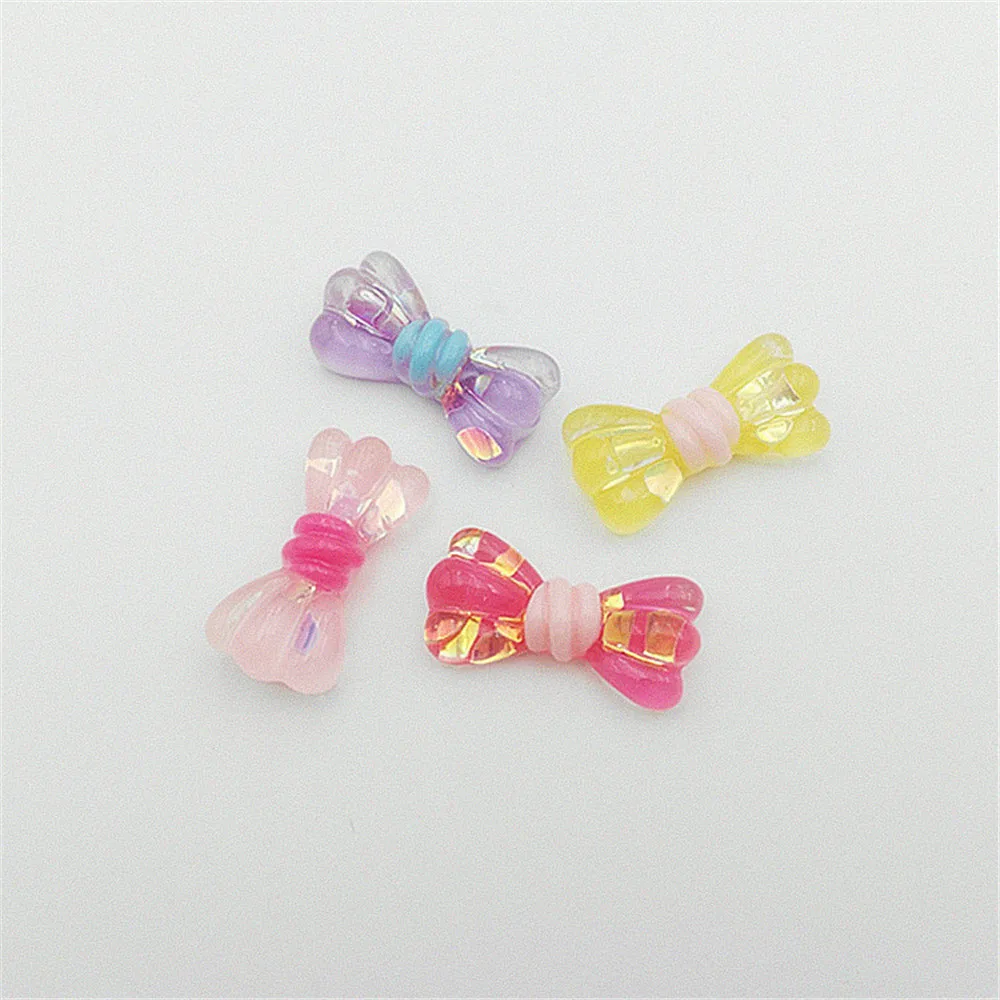 20 шт. Glitteri милый кавайный лук градиент с плоской задней стороной Кабошоны
