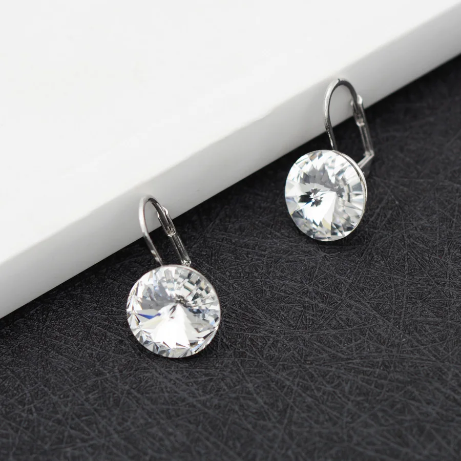 BAFFIN модные висячие серьги с кристаллами Swarovski, серебряная Сережка Bella, круглые Висячие серьги для женщин, вечерние, свадебные, Bijoux, подарок