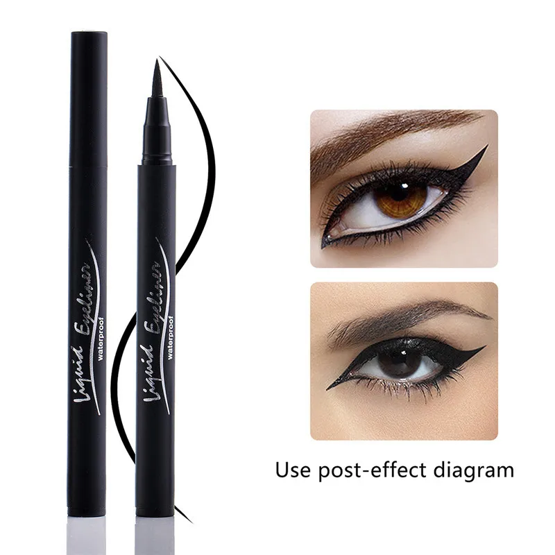 1 шт. водостойкая черная жидкая подводка для глаз карандаш больших макияж Стойкая