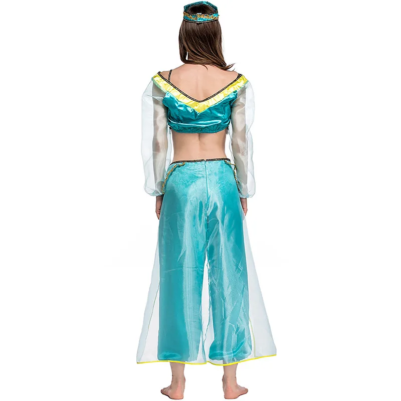 

Aladdin Magic Lamp Jasmine Princess Cosplay Costumes Adult Women Halloween Carnival Fancy Party Princess Costume Dress Outfit