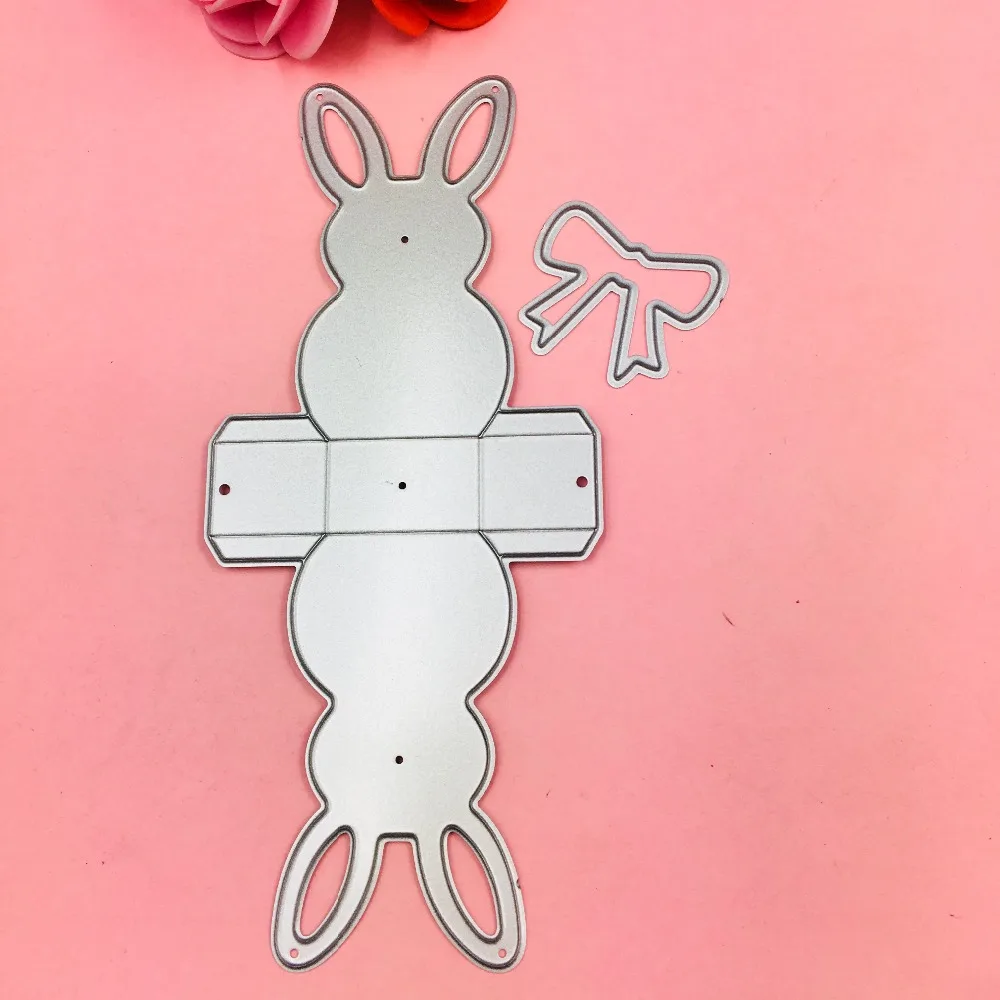 

3D Rabbit Frame gate box Metal Cutting Dies Stencils for DIY Scrapbooking Stamp/photo album Decorative Embossing DIY Paper Cards