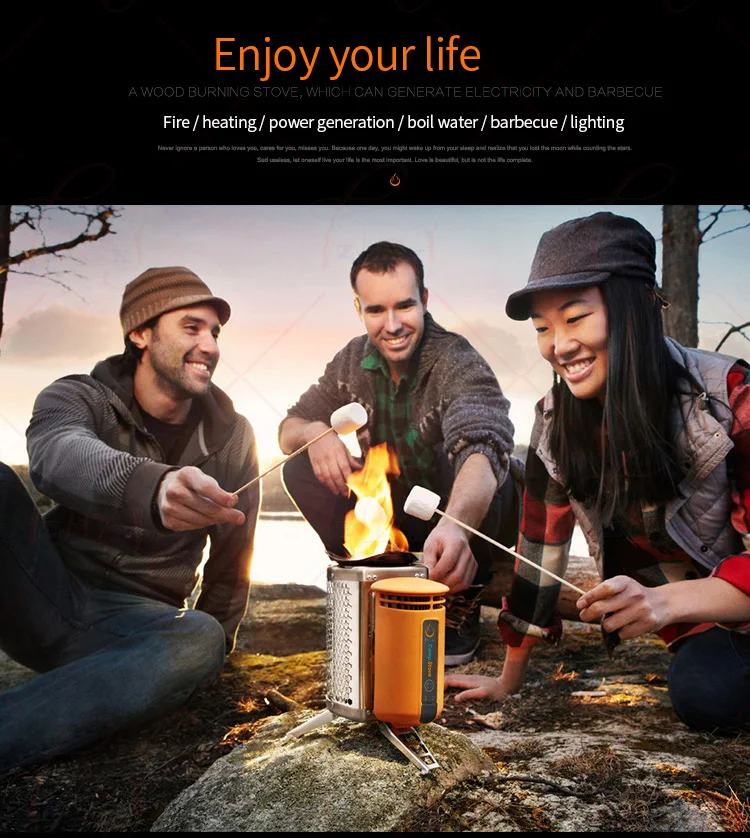 CampStove нержавеющая сталь плита устройство для дровяной печи Открытый походный рюкзак для пикника Кухня барбекю 1 шт