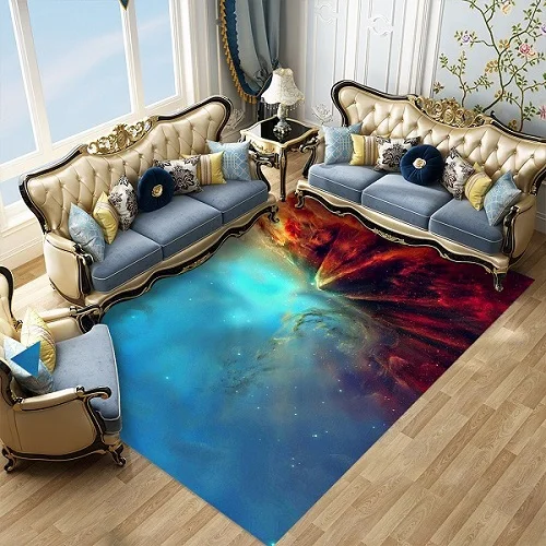 Floor Mats-Color Polyster Blue Galaxy Противоскользящие коврики 3D коврик с принтом на открытом воздухе кухня гостиная ковер мульти размер коврики - Цвет: Floor Mats-Color