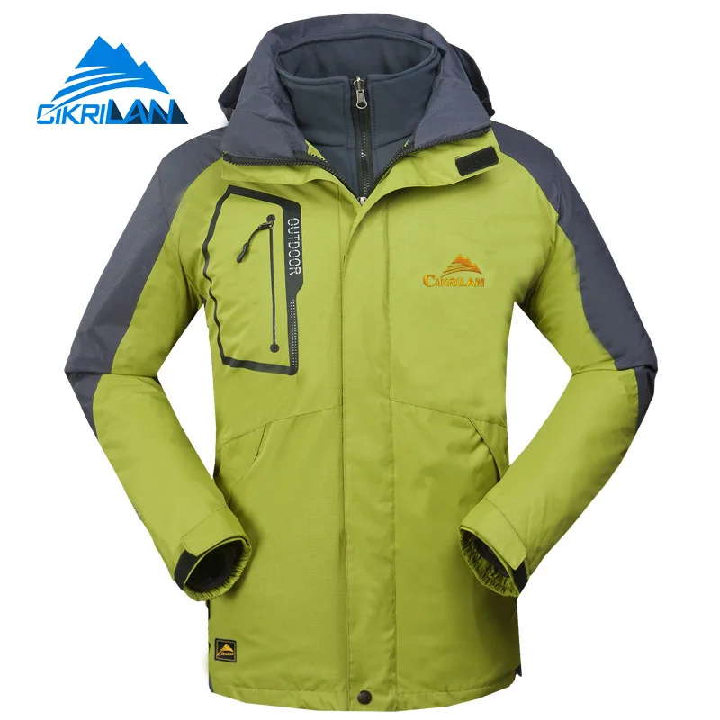 Cikrilan Кемпинг Chaqueta Hombre 2in1 Windstopper Пеший Туризм зимняя куртка Для мужчин Спорт на