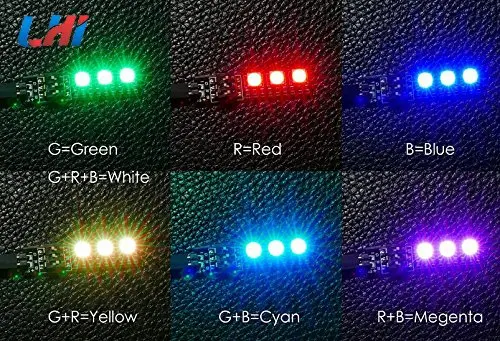 4 шт. RGB 5050 12 В светодиодные лампы доска 7 цветов Dip переключатель для дрона