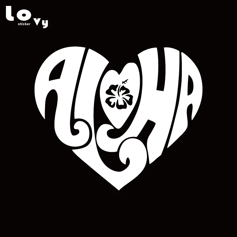 Виниловая наклейка для автомобиля Aloha гавайская с сердечком украшения грузовика