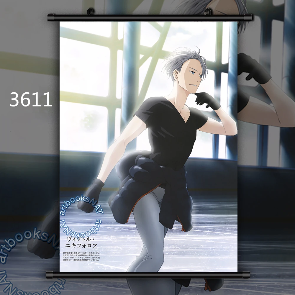 3611 Yuri On Ice Group Аниме Манга настенный плакат свиток D - Цвет: 3611