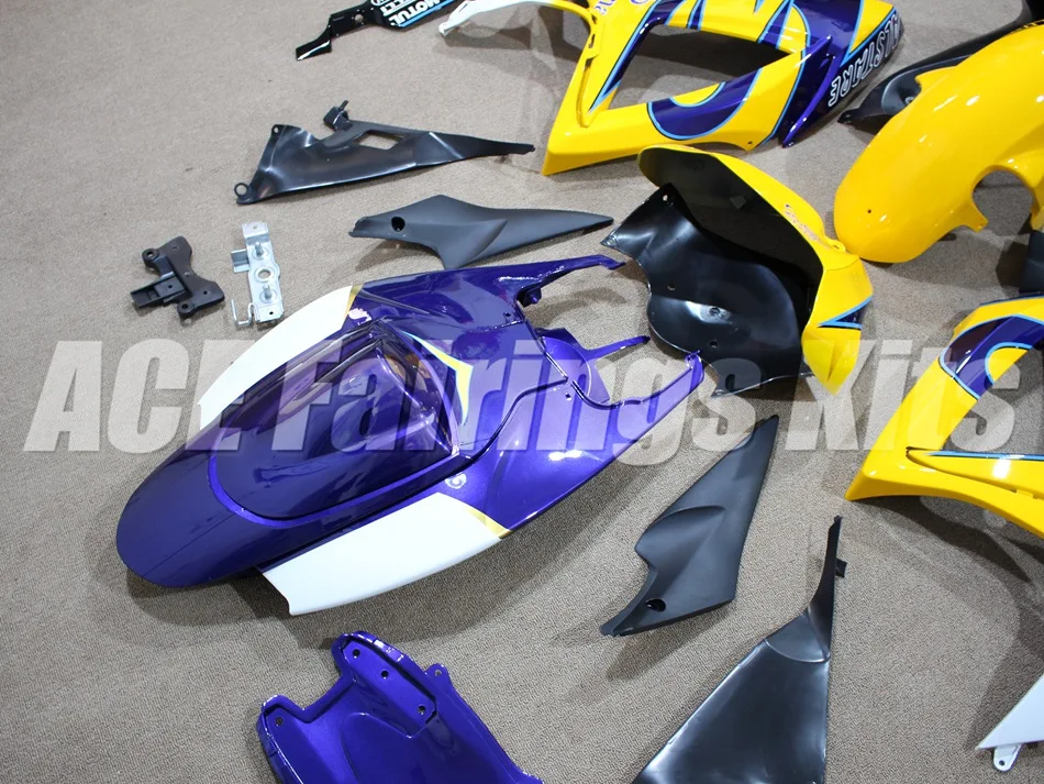 ABS Обтекатели комплект для SUZUKI GSXR600 GSXR750 06 07 R600 R750 K6 GSXR 600 750 2006 2007 пользовательских желтый синий Corona