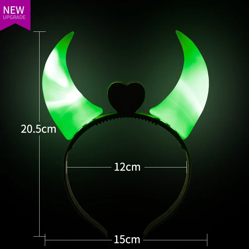 1 шт./Большой светящийся обруч с роговой головкой для детей светящиеся рожки