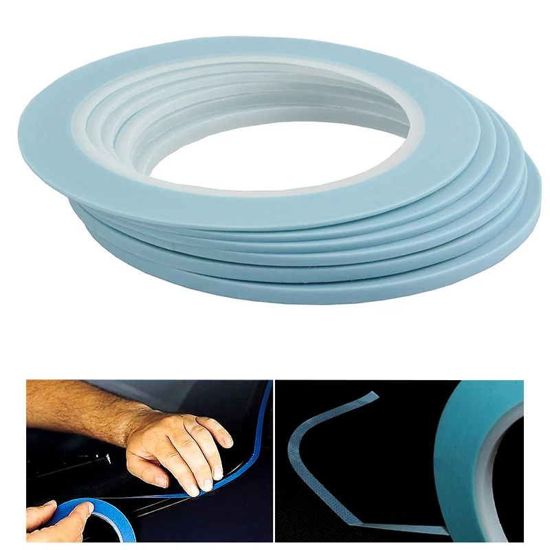 Синяя высокотемпературная виниловая тонкая малярная лента Fineline автомобильная
