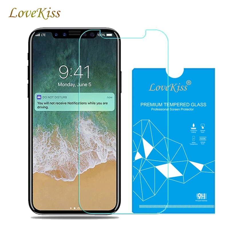 Lovekiss New 0.26mm 9H Explosion protection Tempered Glass For iPhone X 8 Plus 8Plus 7 6 6S 7Plus Screen Protector Film | Мобильные