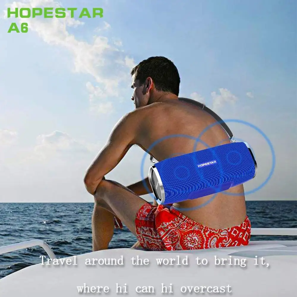 Водонепроницаемая Колонка Hopestar A6 35 Вт Bluetooth аудио колонка бас сабвуфер уличный