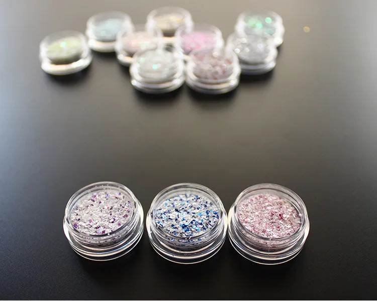 3D Nail Art Glitter 12 Colors Snow Acrylic Powder UV Manicure Tool | Красота и здоровье