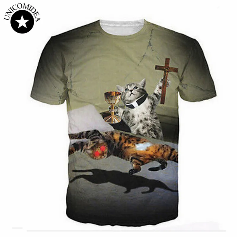 

2020 New Fashion Women Men Exorcism Cat Animal Print 3D T Shirts 3d Cats Kitten T Shirt Tops Outerwear Tees Casual T Shirt