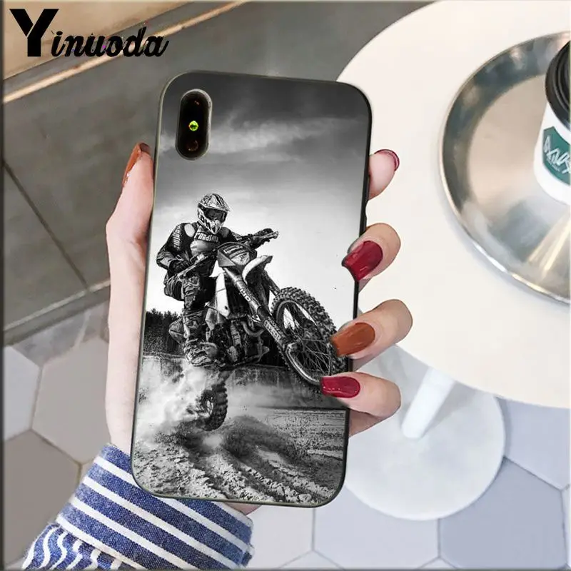 Yinuoda moto Cross moto rcycle спортивный чехол для телефона Fundas чехол для iPhone X XS MAX 6 6S 7 7plus 8 8Plus 5 5S XR
