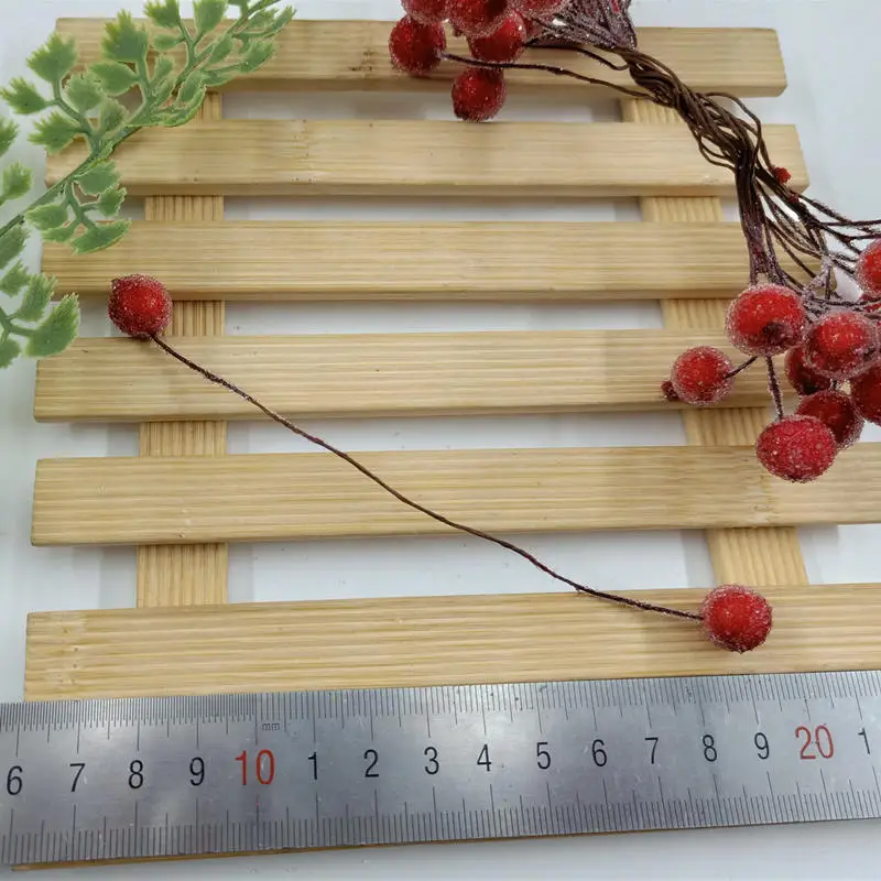 Simulado flor DE frutas cereja DIY coroa flores com pulso corsage decoracao caixa doces doces18 шт. | Дом и сад