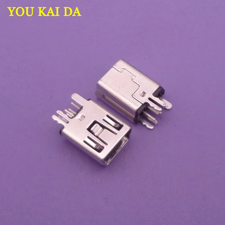 100 шт./лот 5-контактный разъем типа в для мобильного телефона micro mini Jack зарядного
