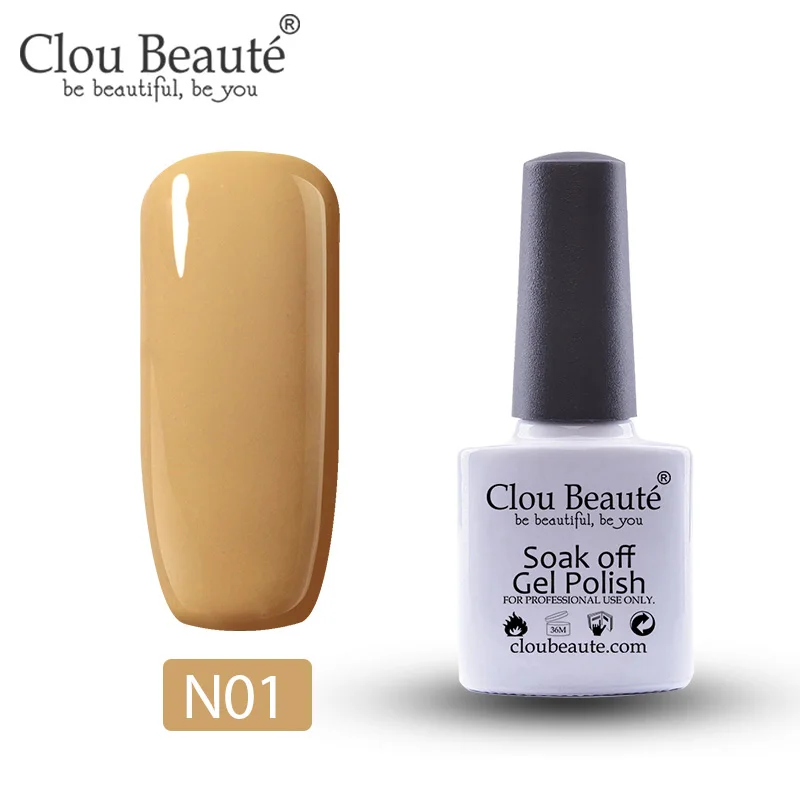 Clou Beaute УФ-гель для ногтей основа и верхнее покрытие лак для ногтей Набор для маникюра геллак Полупостоянный Гибридный праймер гель лак - Цвет: N01
