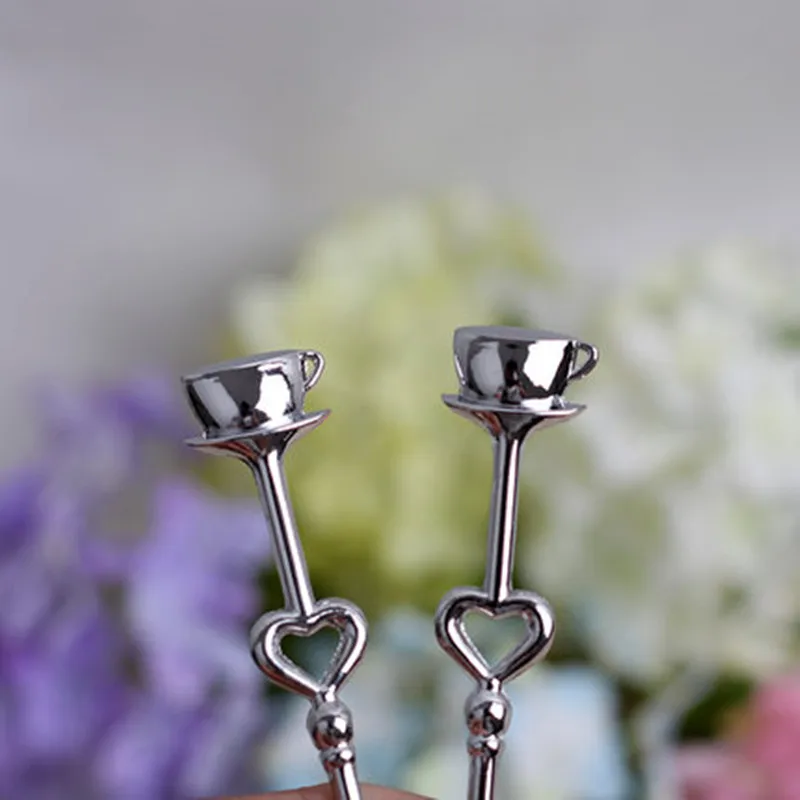 Детские крестины и подарок на с двойным сердцем кофейные ложки свадебные