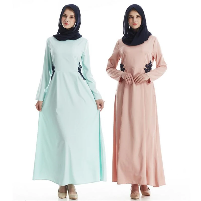Модное мусульманское платье летнее женское кружевное abaya 2019 сексуальный Дубаи