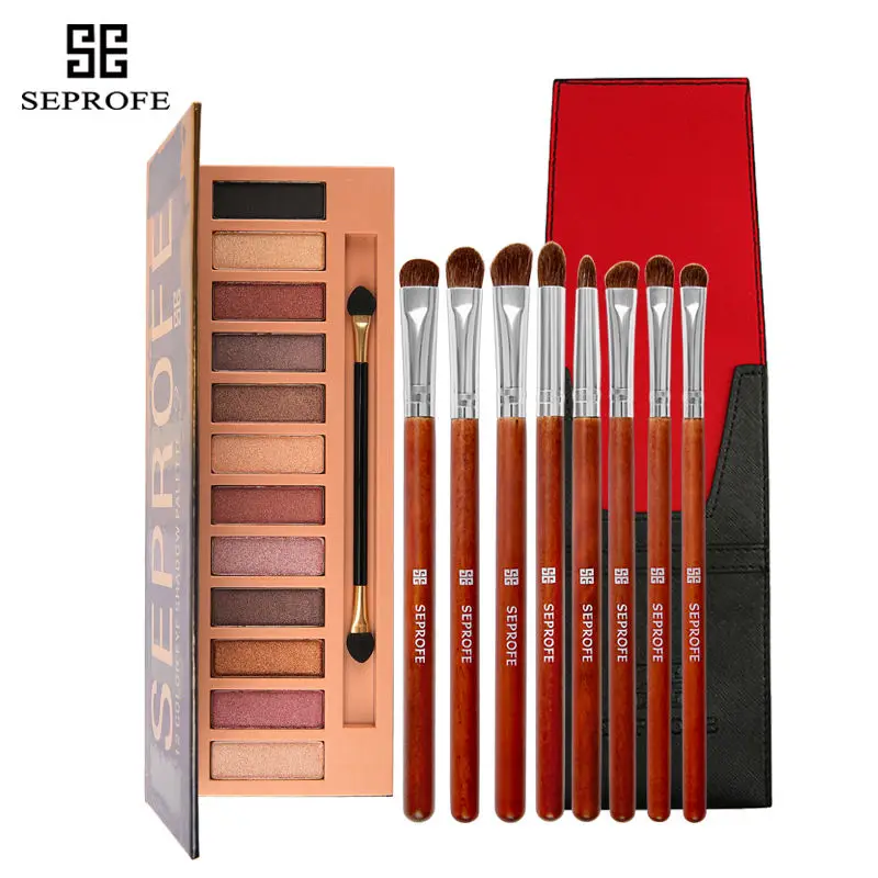 B1 New 12 Colors Eyeshadow Palette Makeup Glitter Shimmer Matte Eye Shadow Pallete Make Up Cosmetic Long Lasting With Makeup brush - Цвет: B1