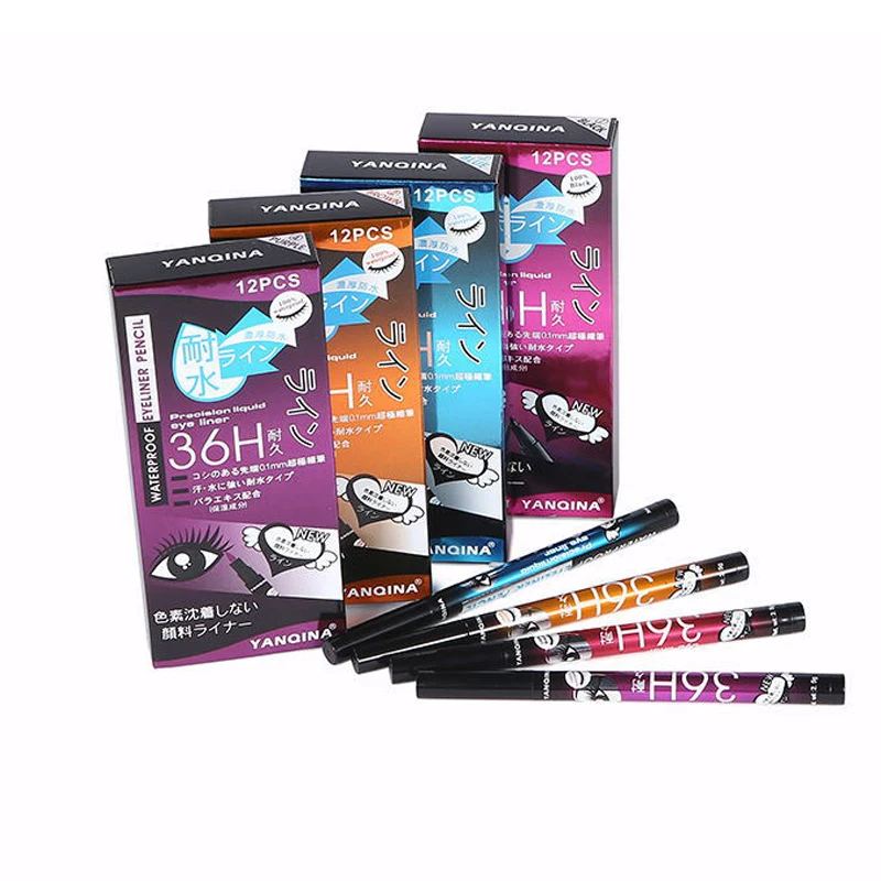 36H черная водостойкая жидкая подводка для глаз Косметика Длительное Действие