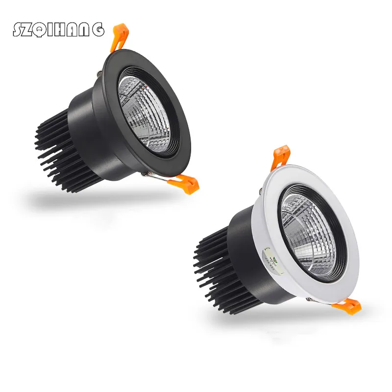 

7w 10w 15w 20w Dimmable LED COB chip downlight Recessed LED Ceiling light Spot Light Lamp White/ warm white led lamp