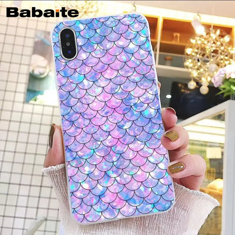 Babaite модная Русалка хвост Bling масштаб чехол для телефона iphone 11 Pro 11Pro Max 8 7 6S Plus 5 5S SE XR X XS MAX 10 Coque