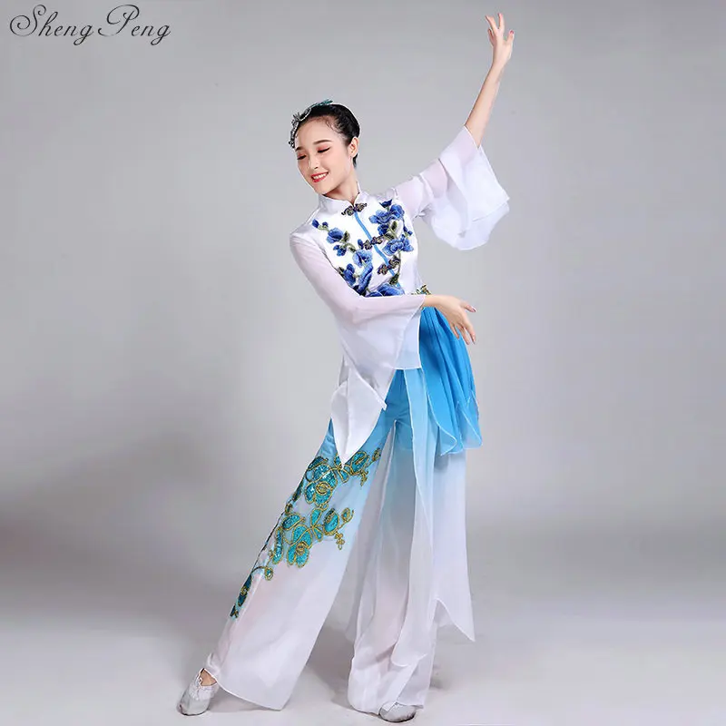 Для китайского народного танца янгко Одежда для танцев веер танцевального