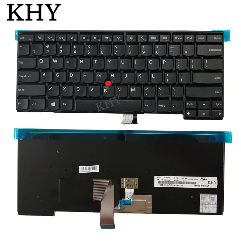 Клавиатура США для ThinkPad L440 L450 L460 T431S T440 T440P T440S T450 T450S T460 04Y0824 04Y0854 04Y0862 04Y0892 00HW906