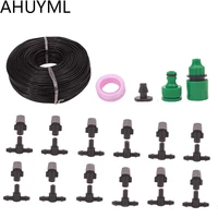ahuyml 10m home garden patio misting micro flow drip irrigation misting cooling system plastic mist nozzle sprinkler plantflower