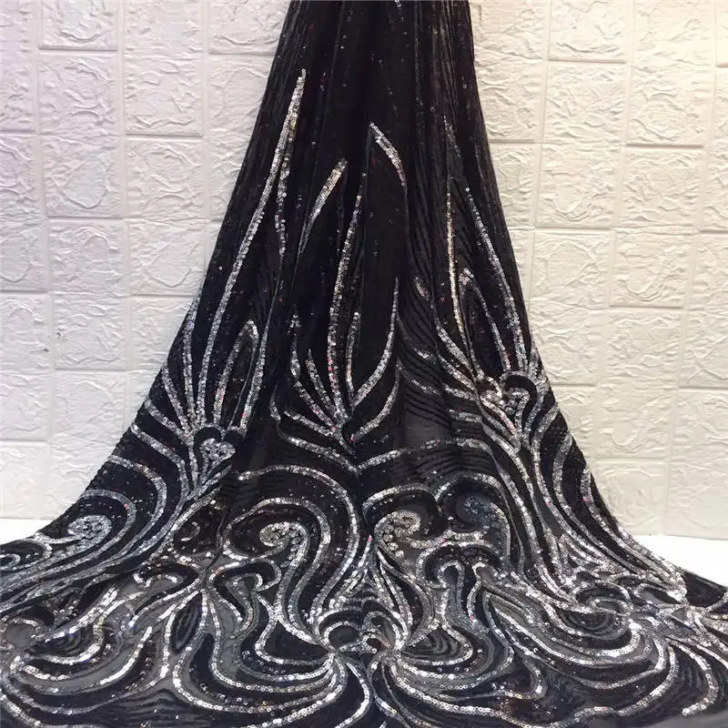 Sequins Lace Fabric 2019 High Quality African Tassel Wholesale French Net For Women Dress 524 | Дом и сад