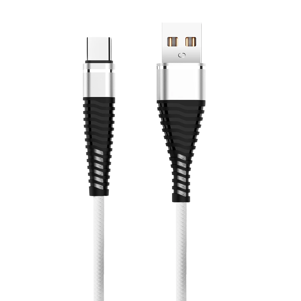 Robotsky USB кабель для samsung S9 S8 huawei mate 20 Pro Xiaomi 2.4A Быстрая зарядка дата Шнур адаптер type C Micro USB C кабель - Цвет: Белый