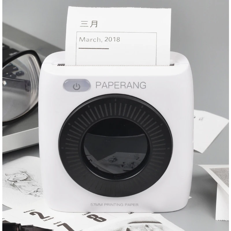 Карманный портативный Bluetooth принтер PAPERANG фотография HD термоэтикетка с батареей