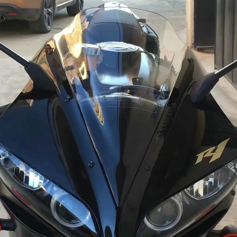Мотоцикл двойной пузырь лобовое стекло ветер экран для 2004 2005 2006 Yamaha YZF-R1 1000 YZF R1 черный прозрачный Иридиевый