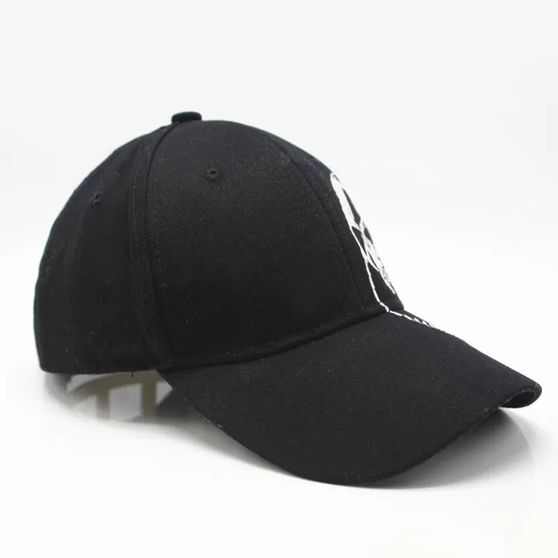 High Quality Skull Embroidery Fashion Cap Cotton Baseball Cap Outdoor Hip Hop Hat Sports Cap For Men Women- Left right