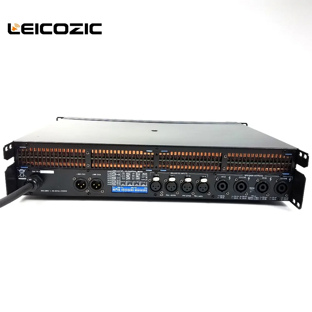 Leicozic 2500W 10000q 4 канала Мощность усилитель класса td линейного массива усилитель аудио profesional сценический усилители dj оборудование