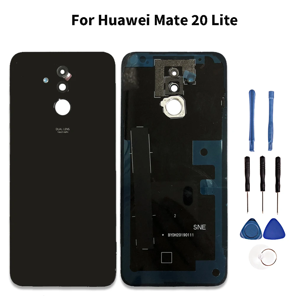Для huawei mate 20 Lite задняя крышка батарейного отсека с объективом камеры Задняя