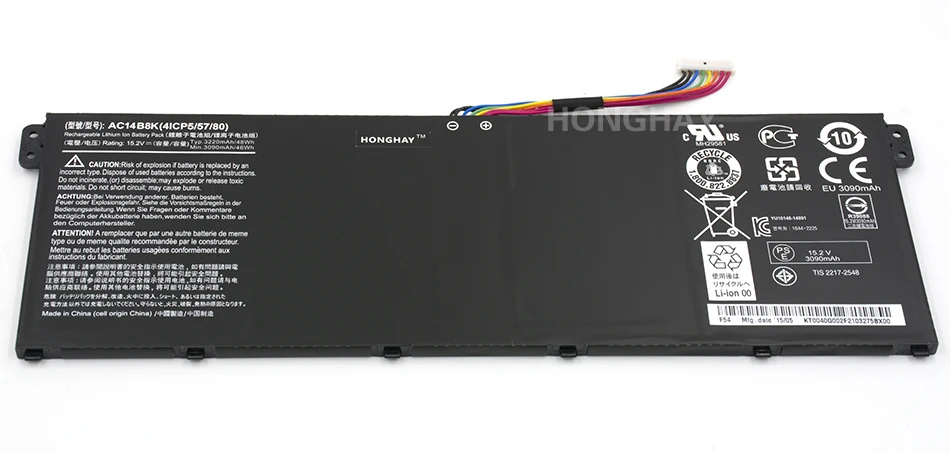 Honghay AC14B8K ноутбук Батарея для ACER Aspire V3-111P CB3-111 CB5-311 B115P NE512 V3-371 V3-111 ES1-711 4ICP5/57/80 Chromebook