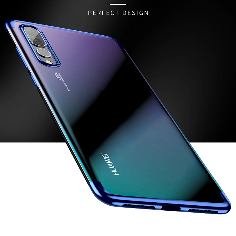 Тонкий Прозрачный Силиконовый ТПУ гелевый Чехол для Huawei P20 Lite Nova 3 3i Honor 7X 8X Play 7C Pro Y5