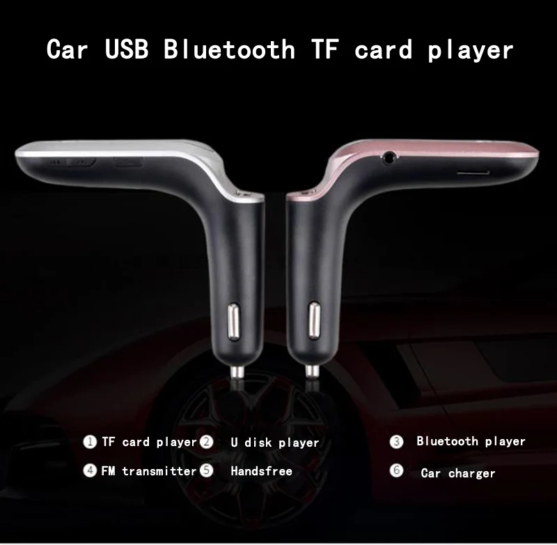 Bluetooth fm-передатчик, беспроводной автомобильный комплект с громкой связью, прикуриватель, музыкальный mp3-плеер, USB автомобильный адаптер для быстрой зарядки, радио