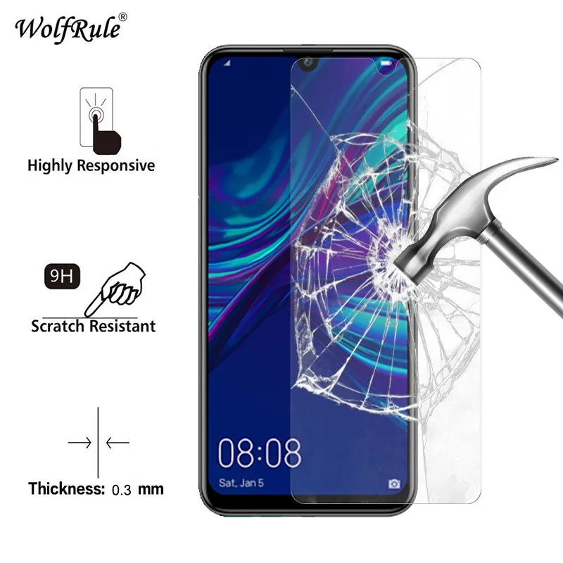 2 piezas protector de pantalla Honor 8A vidrio templado para Huawei Honor 8A Pro pel&iacute;cula protectora vidrio ultrafino Huawei Y6 2019-1